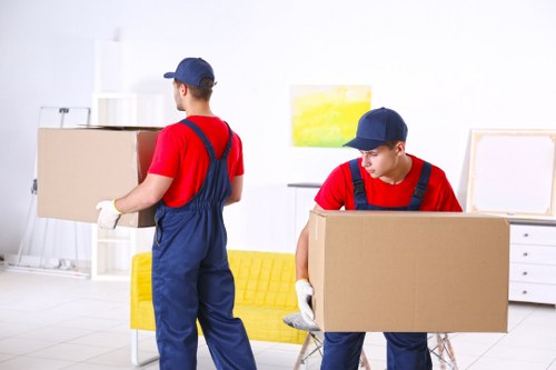 Inventory and shelving inside a business storage space