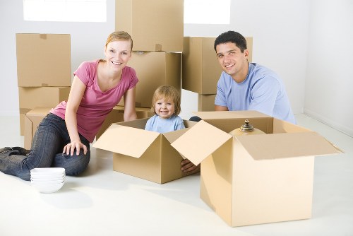 Office removals planning in Marksgate with moving boxes and office furniture