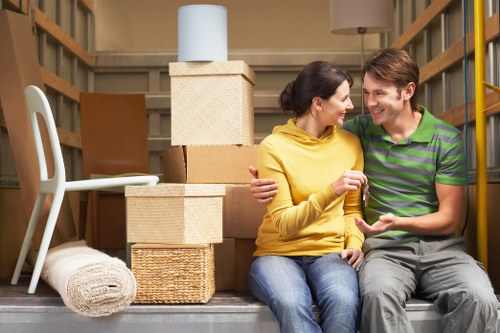 Boxes and furniture prepared for small removals in Marksgate